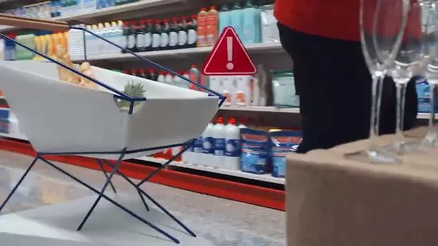 自助智能感应购物车;怡美设计