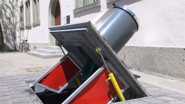 户外智能垃圾桶;怡美工业设计 户外智能垃圾桶;怡美工业设计